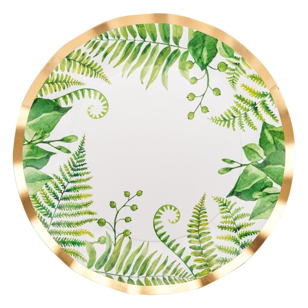 Wavy Dinner Plate Fern & Foliage 8pkg