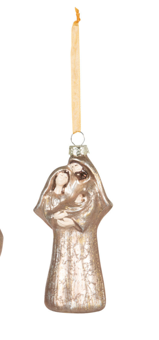 Holy Family Glass Ornament (2 Styles)