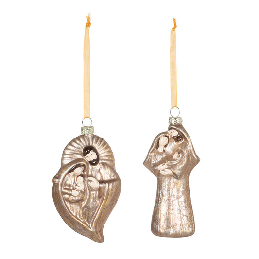 Holy Family Glass Ornament (2 Styles)