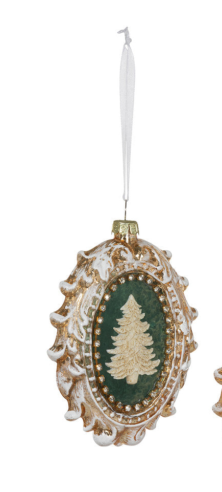 Framed Cameo Glass Ornament (3 Styles)