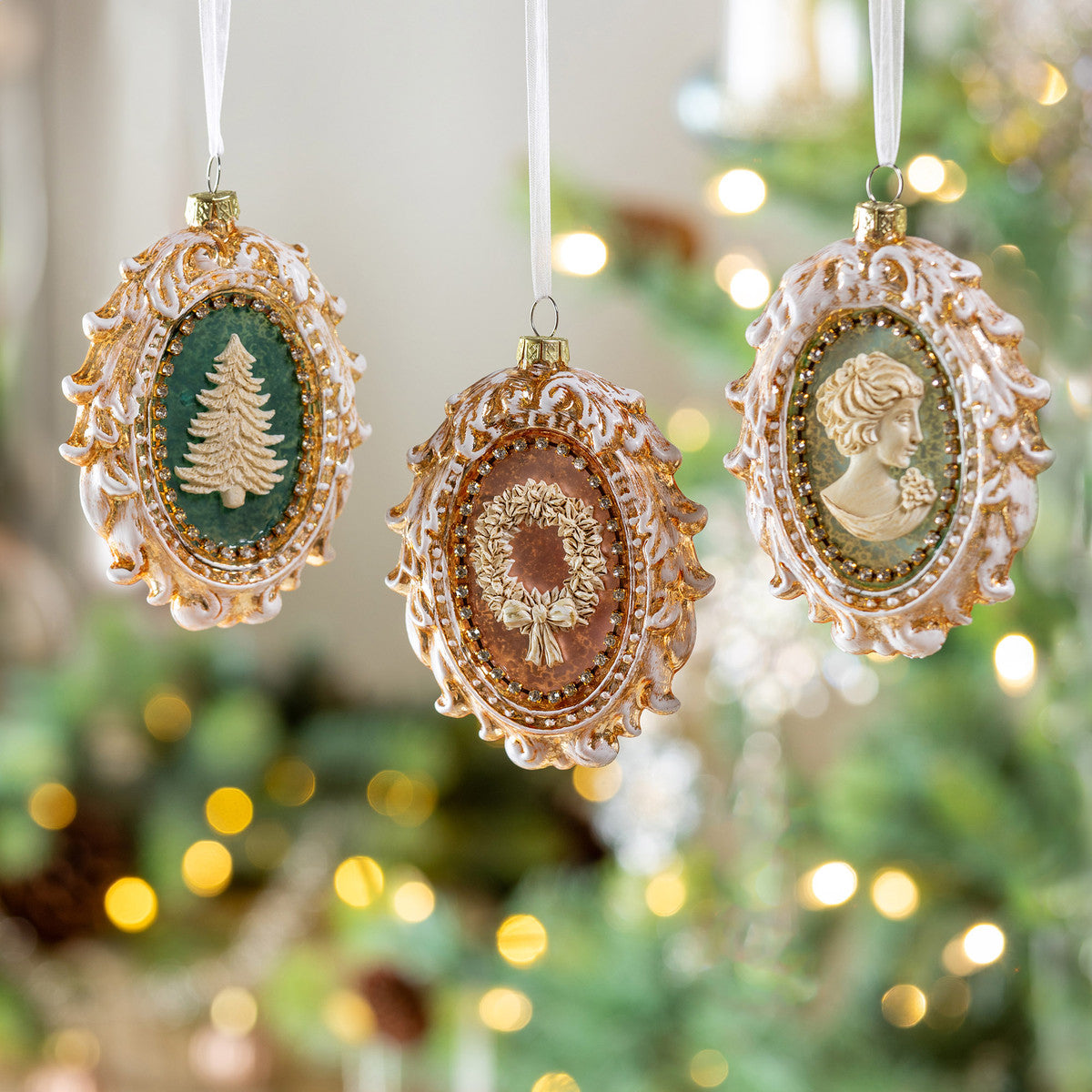 Framed Cameo Glass Ornament (3 Styles)