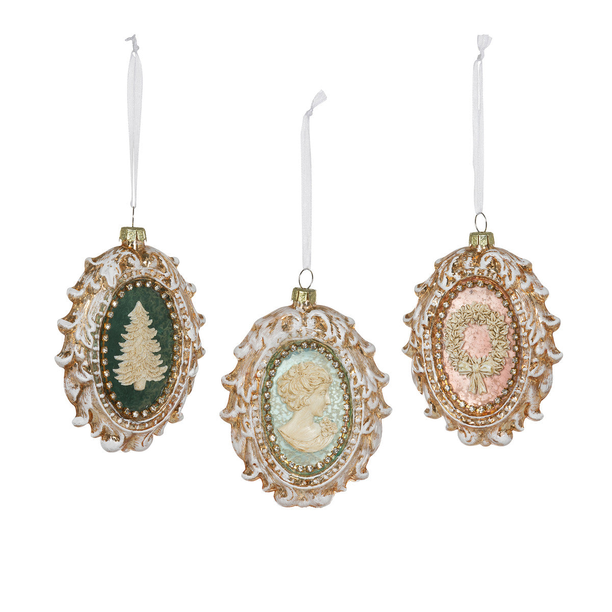 Framed Cameo Glass Ornament (3 Styles)