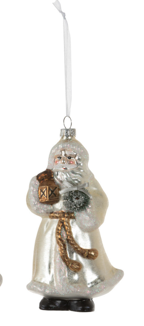 Father Christmas Glass Ornament (2 Styles)