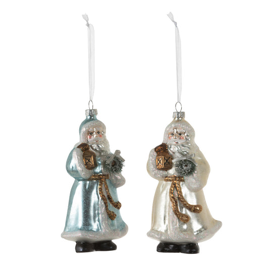 Father Christmas Glass Ornament (2 Styles)