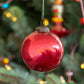Antique Shiny Ruby Glass Ball Ornament - Medium