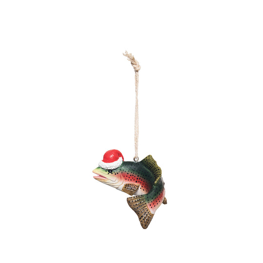 Fish w/Santa Hat Ornament