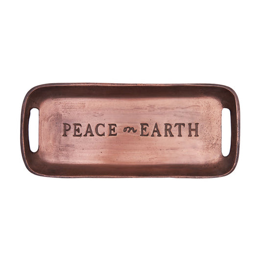 Peace On Earth Metal Tray