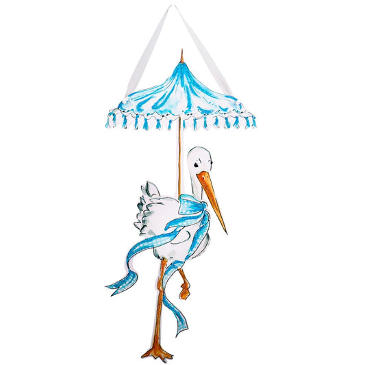 Boy Stork PVC Door Hanger