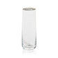 Negroni Hammered Stemless Flute - Clear w/Gold Rim