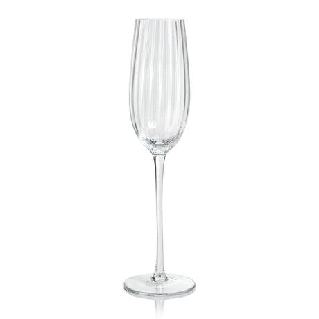 Madeleine Optic Glassware - Clear - Champagne Flute