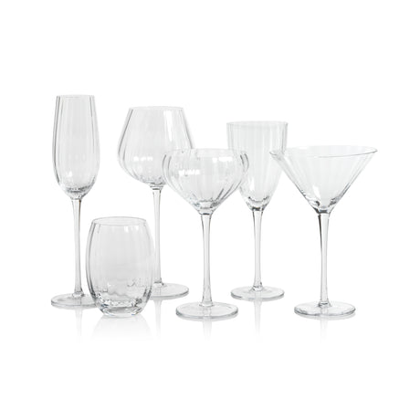 Madeleine Optic Glassware - Clear - Cocktail Glass