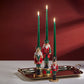 Nutcracker Taper Holder - Red & Green