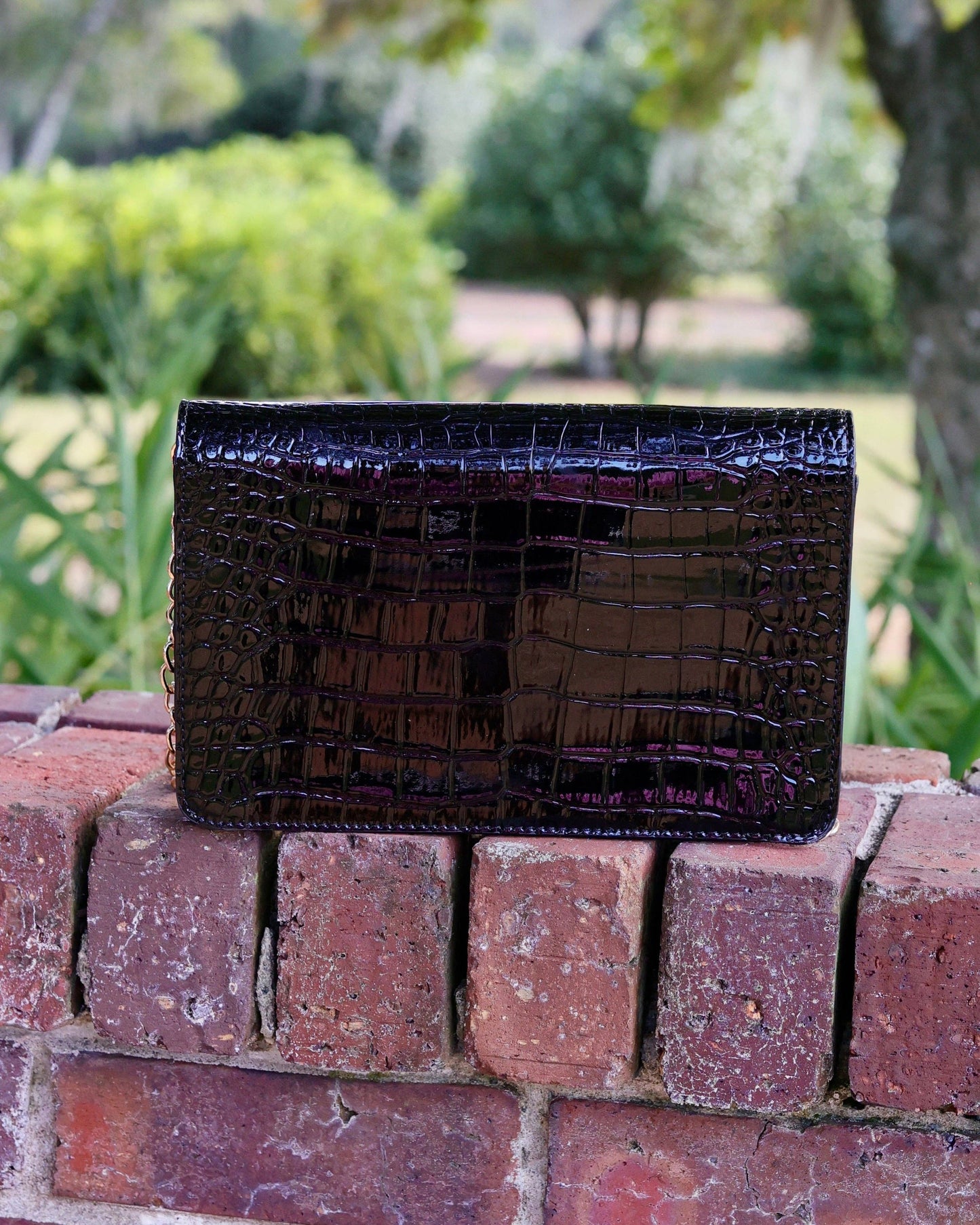Bryn Clutch/Crossbody Black Patent EC