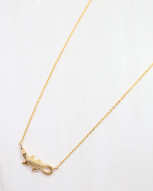 Alligator Necklace Gold: Default
