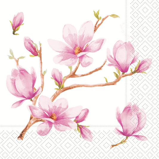 Paper Cocktail Napkins - Pink Magnolia