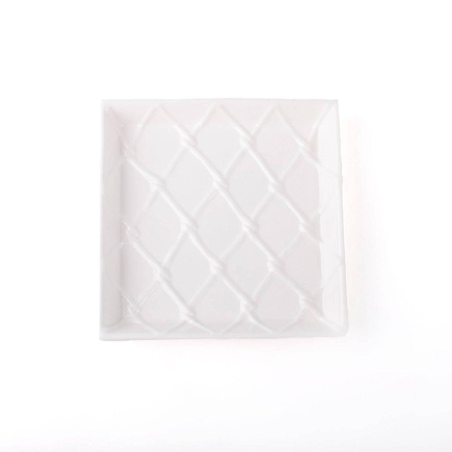 White Textured Beverage Napkin Tray