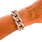 All Chunky Acrylic Chain Link Bracelet: Matte Mauve