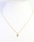 Hyannis CZ Cross Necklace Gold