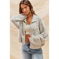 PEARL EMBELLISH SWEATER HOLIDY CHRISTMAS CARDIGAN: LT GREY / L