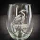 Blue Heron 15 oz Stemless Wine Glass