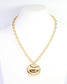 Andover Oval Charm Link Necklace Gold: Default