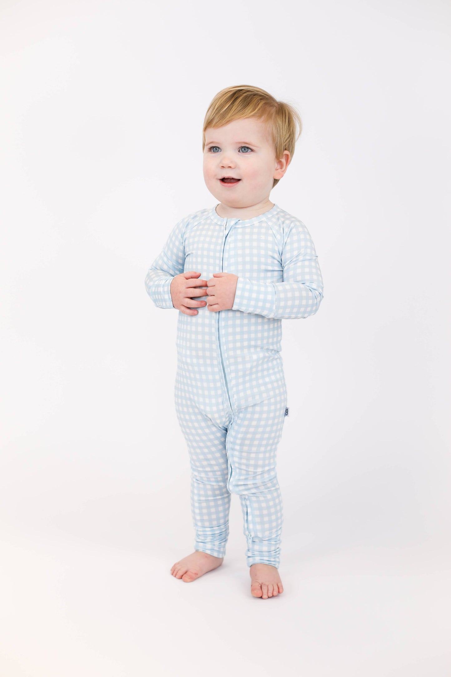 LS Convertible Zip - Blue Gingham: 0-3 mo