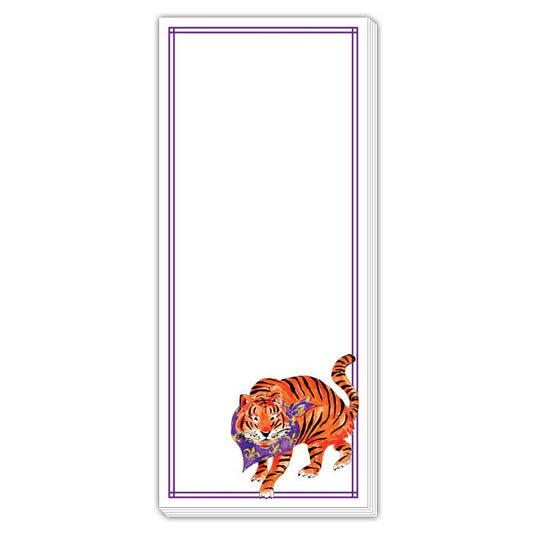 Tiger with Fleur de Lis Bandana Skinny Notepad