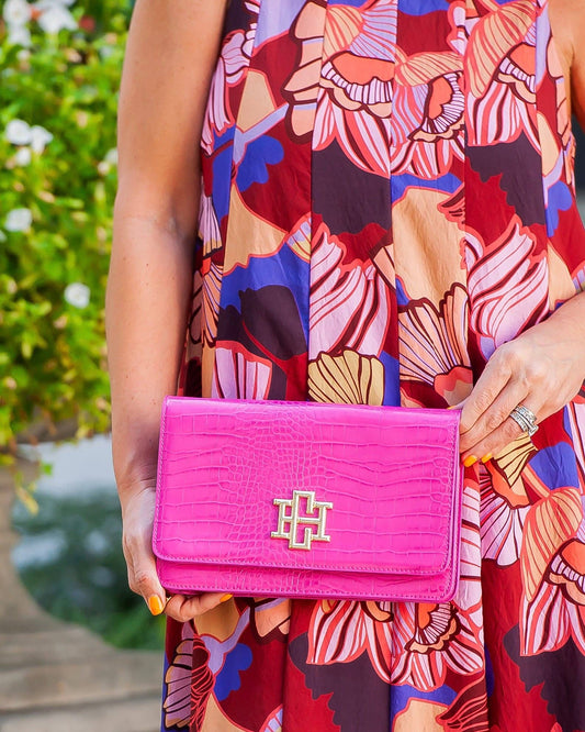 Bryn Clutch/Crossbody Hot Pink EC