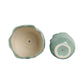 Green Ceramic Round Wavy Edge Planters (2 Sizes)