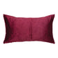 Cotton Velvet Printed Lumbar Pillow w/Tibetan Tigers Pattern, Beads & Eyelash Fringe