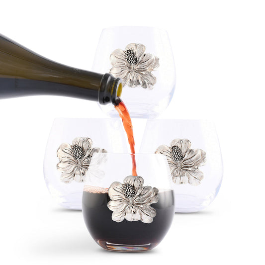 Magnolia Stemless Wine Glass (Set of 4)