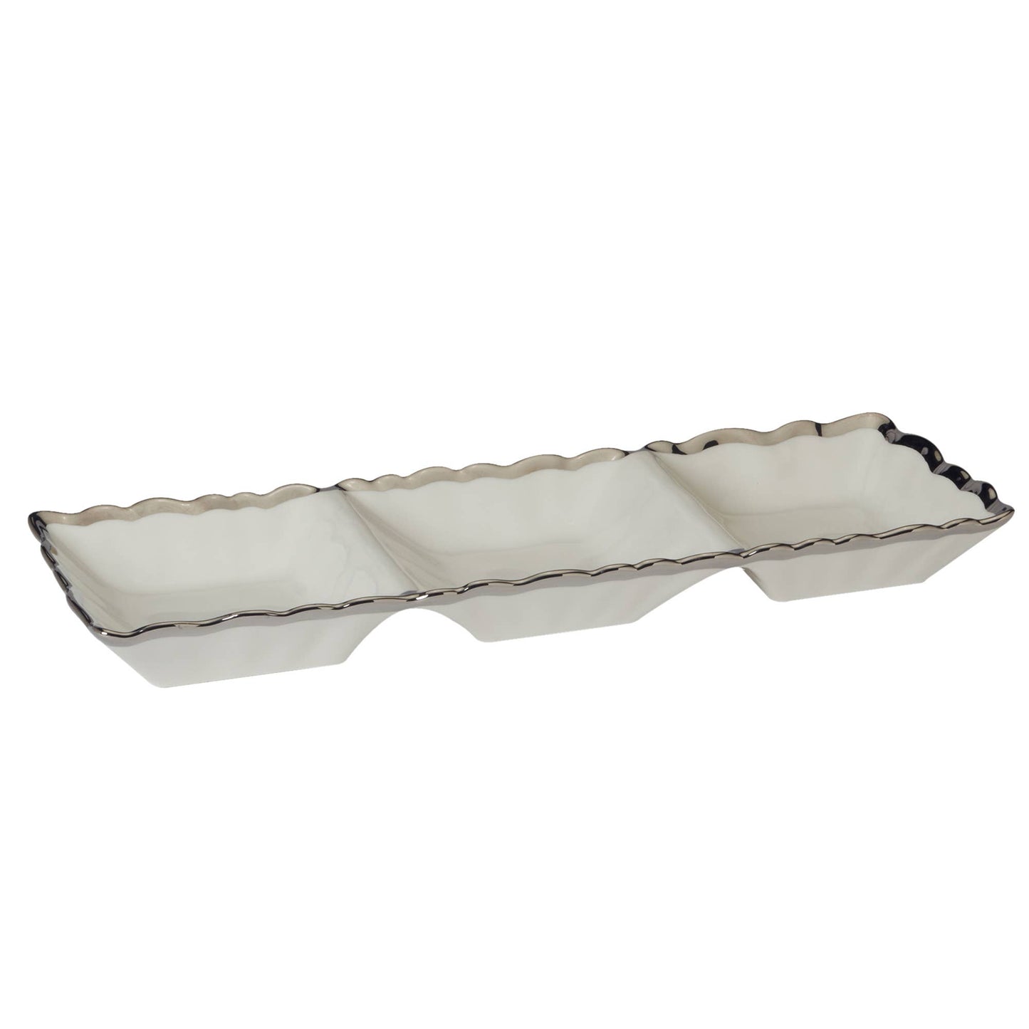 Regency Silver 3- Section Tray 15in x  5.5in