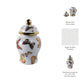 Multicolor 8x5 in. Ceramic Glam Temple Jar with Butterflies