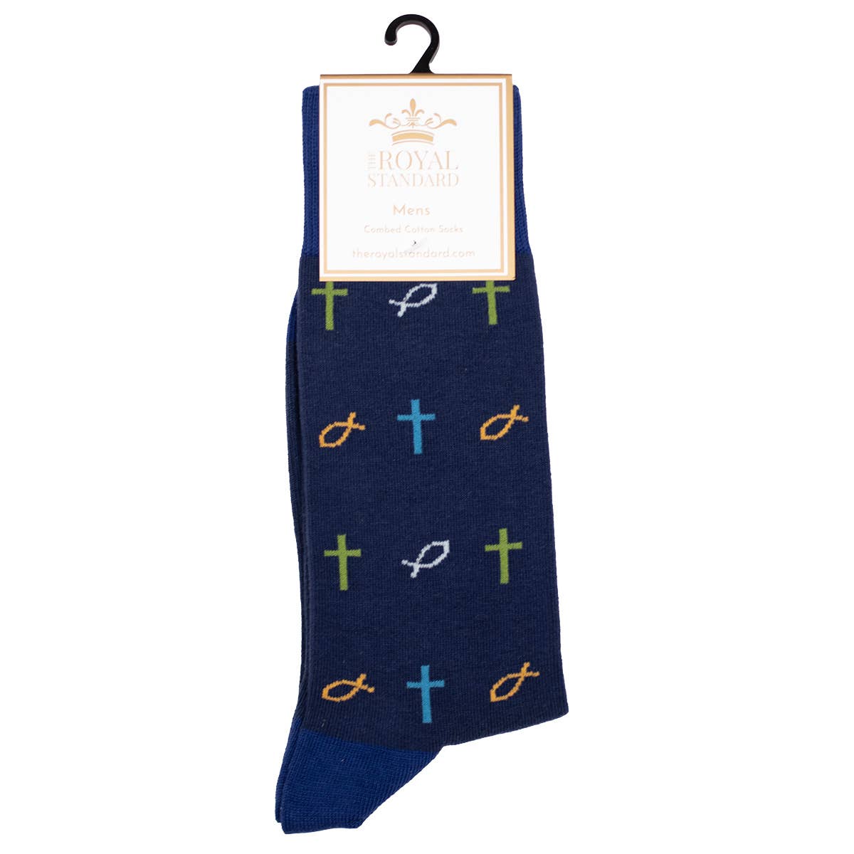 Men's Have Faith Socks   Blue/Multi   One Size