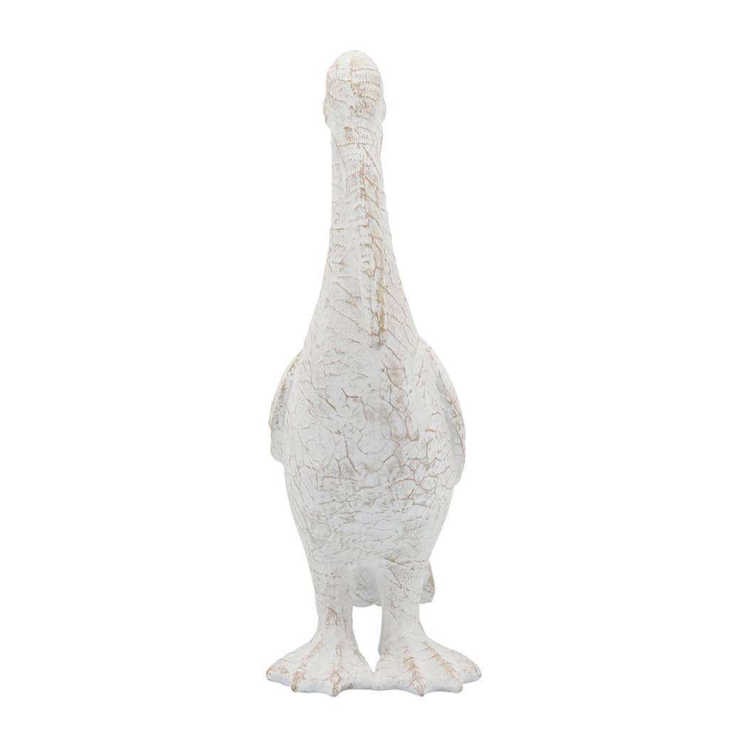 Decorative Figurine - White Ceramic Standing Pelican, 14 in.