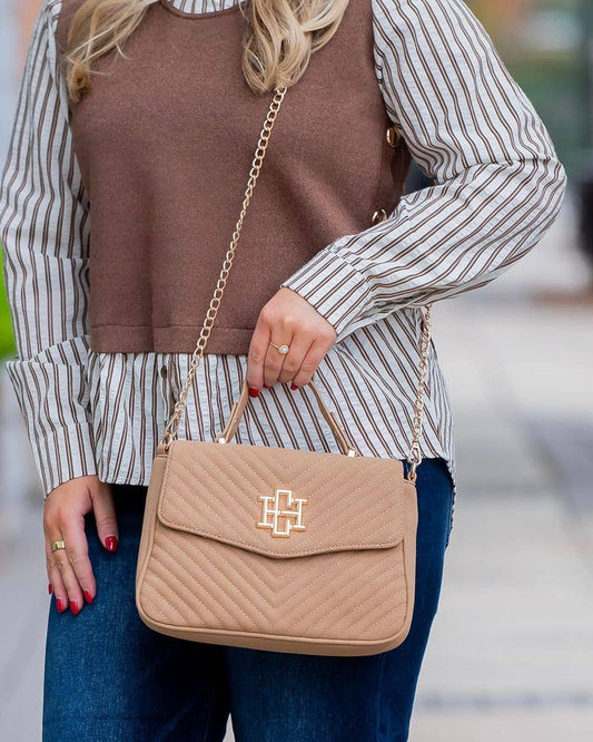 Sinclair Quilted Crossbody Latte S VQ: Default