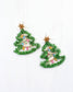 Tis the Season Tinsel Tree Earring Green: