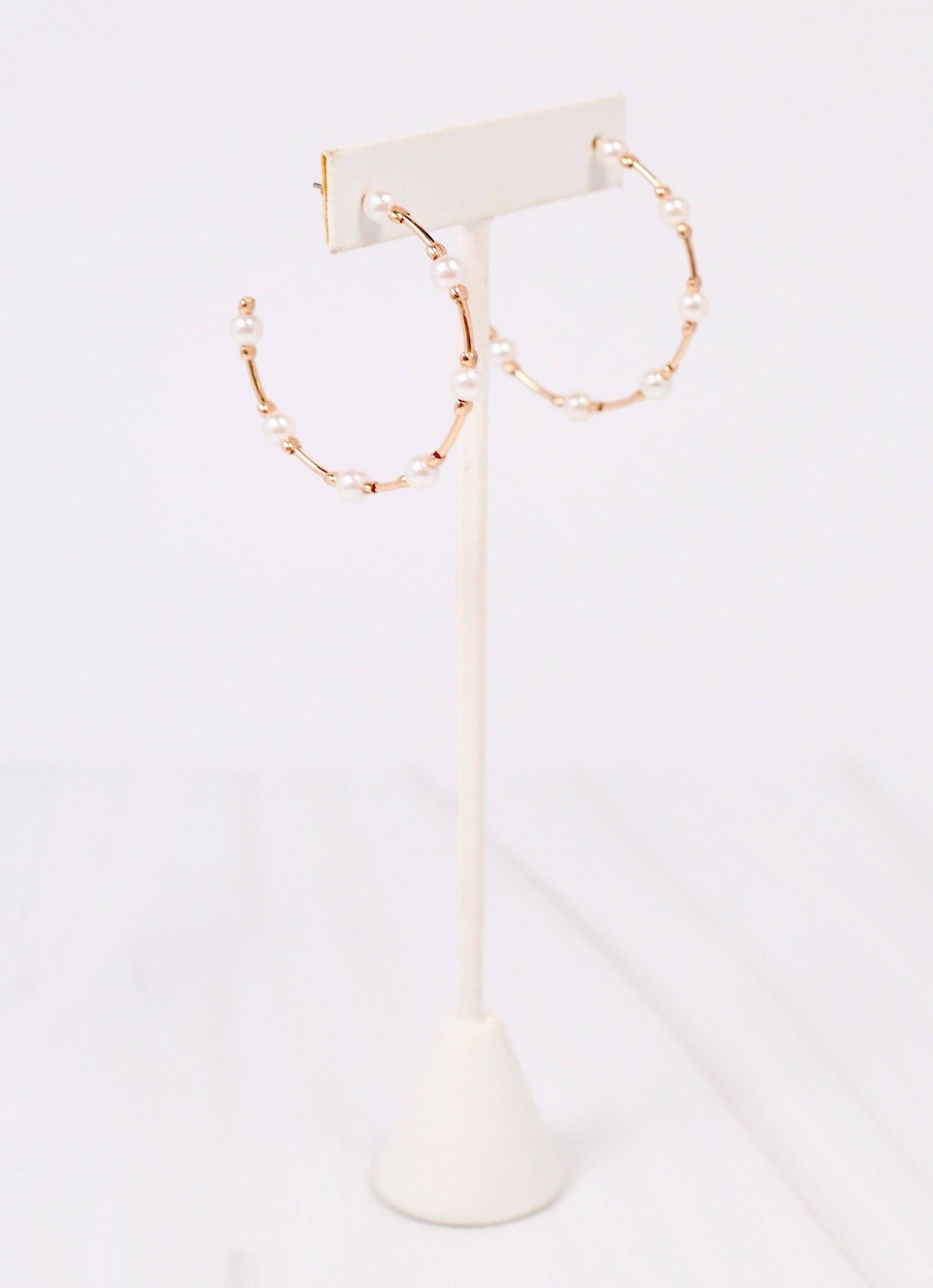 Boneta Pearl Hoop Earring GOLD