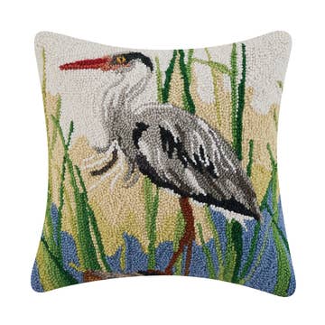 Great Blue Heron Hook Pillow