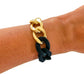 All Chunky Acrylic Chain Link Bracelet: Matte Mauve