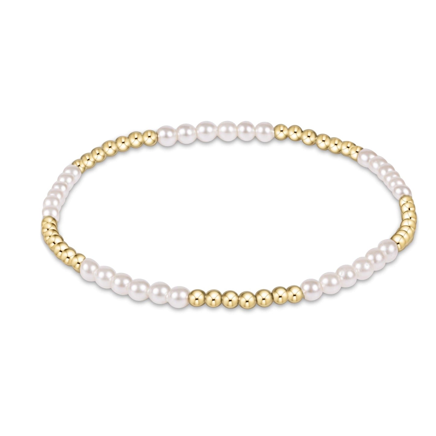 Classic Blissful Pattern 2.5mm Bead Bracelet-3mm Pearl