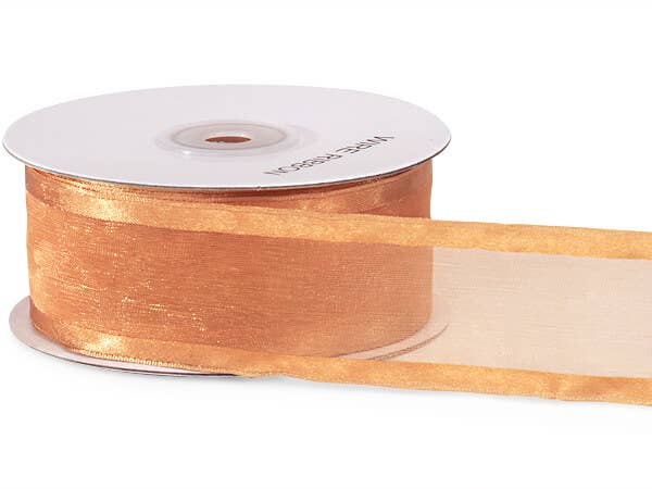 Wired Satin Edge Sheer Ribbon: Ivory / 1 Pack / 1-1/2"x25 yards