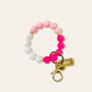 So Sorority - Hands-Free Beaded Keychain Wristlet: Phi Mu