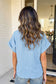LAS Crochet Lace Accent Pullover Rolled Blouse (S-L): Parchment / Missy