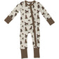 Chocolate Lab Dogs - Convertible Zip PJs: 0-3 MONTHS