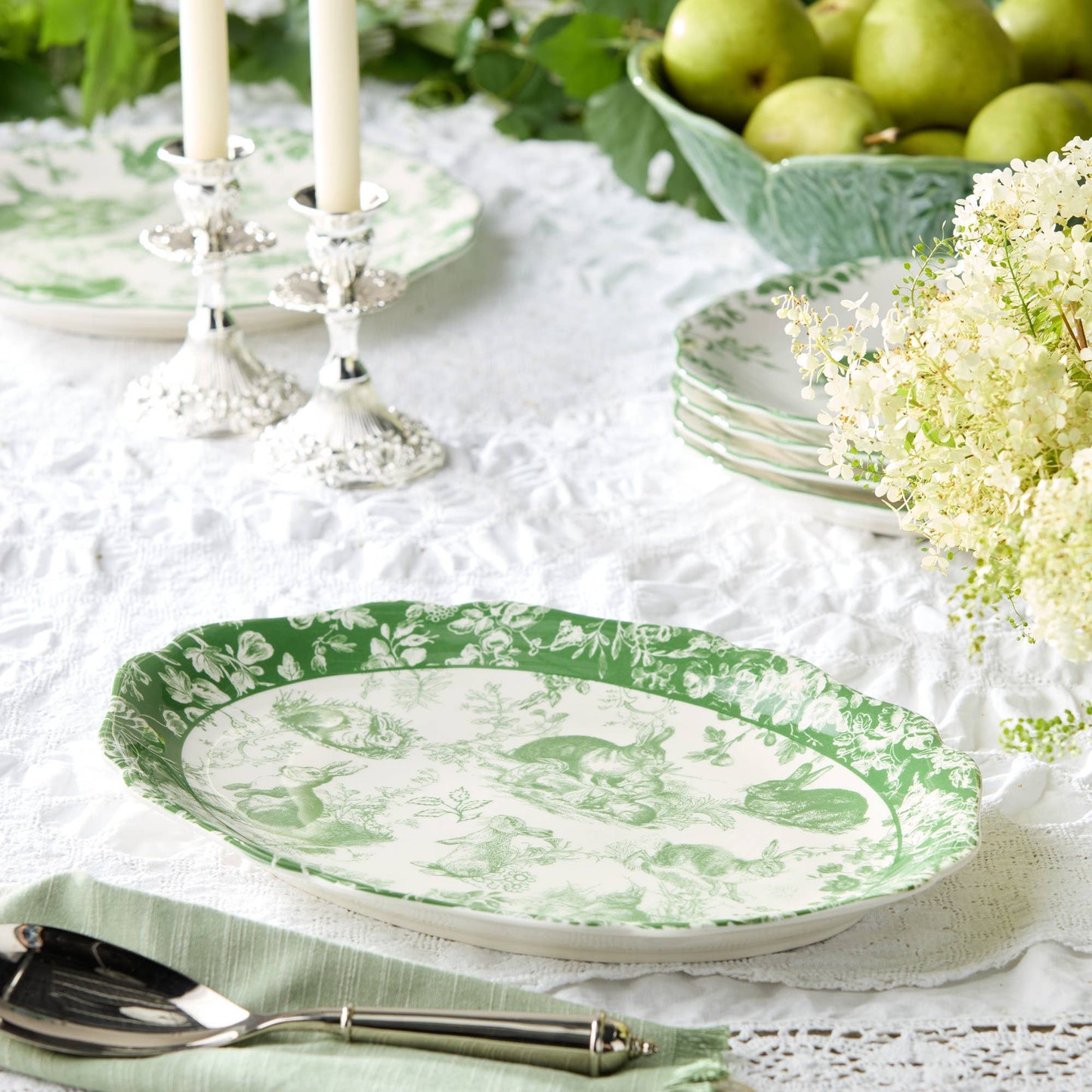 Le Jardin Oval Platter 16in x 12in