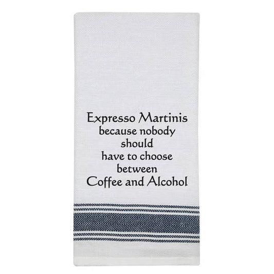 NEW BB-E-32 White Kitchen Towel "Expresso..." 