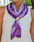 Langston Geometric Scarf Medium Purple White