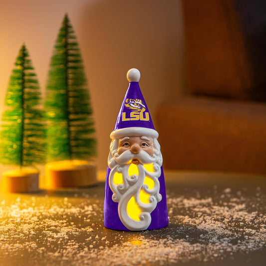Louisiana State University Santa LED Statuary, 8"