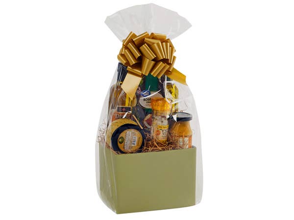 Clear Cellophane Basket Wrap Bags: Clear / 100 Pack / X-Small 8x4x18"